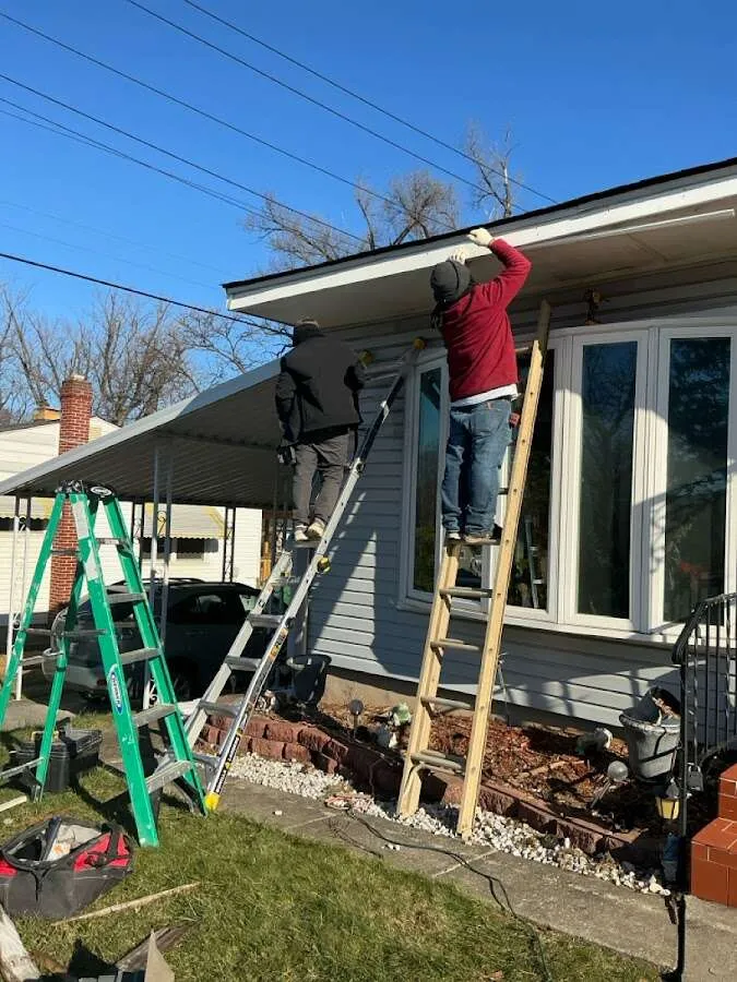 Restoration crew performing exterior repair in Sioux Center